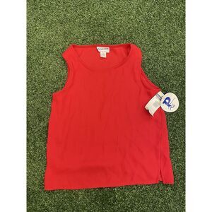 Womens Pendleton Tank Top Red New With Tags 100% Polyester Sleevless Size Small‎